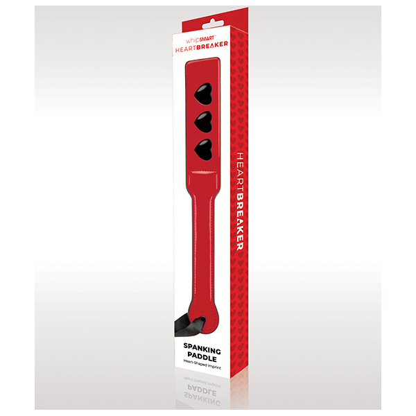 WhipSmart Heartbreaker Spanking Paddle - Red-Black