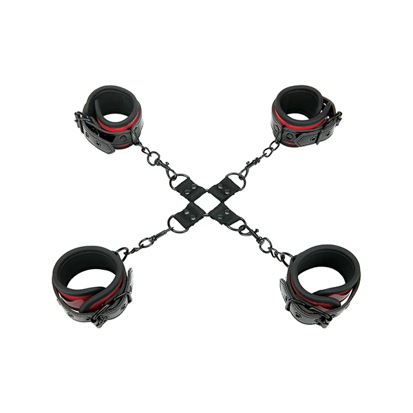 WhipSmart Heartbreaker Deluxe Hogtie - Black-Red - Image 2