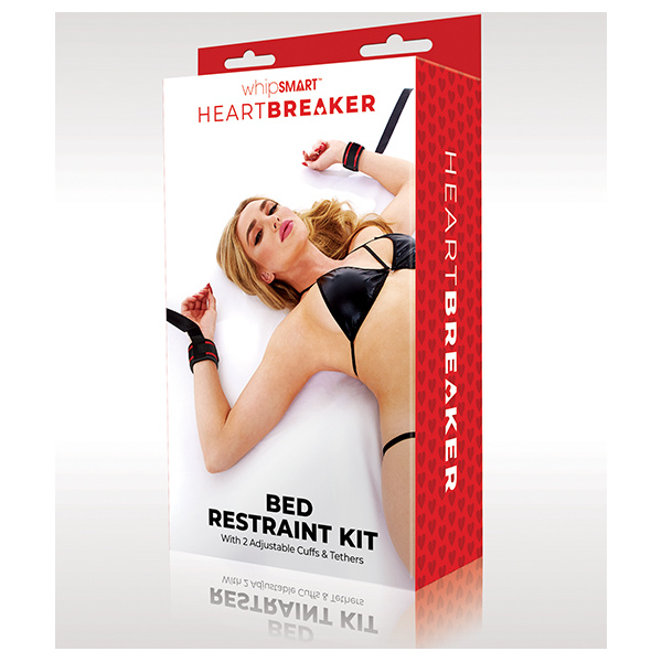 WhipSmart Heartbreaker Bed Restraint Kit - Black-Red