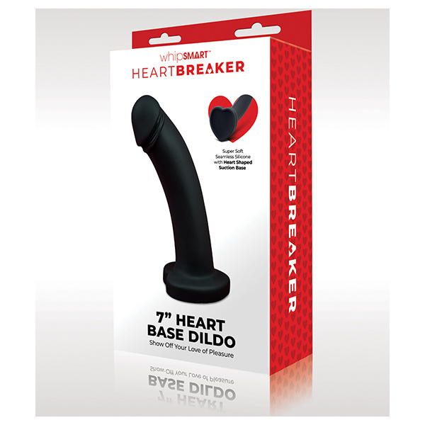 WhipSmart Heartbreaker 7" Heart Based Dildo - Black-Red