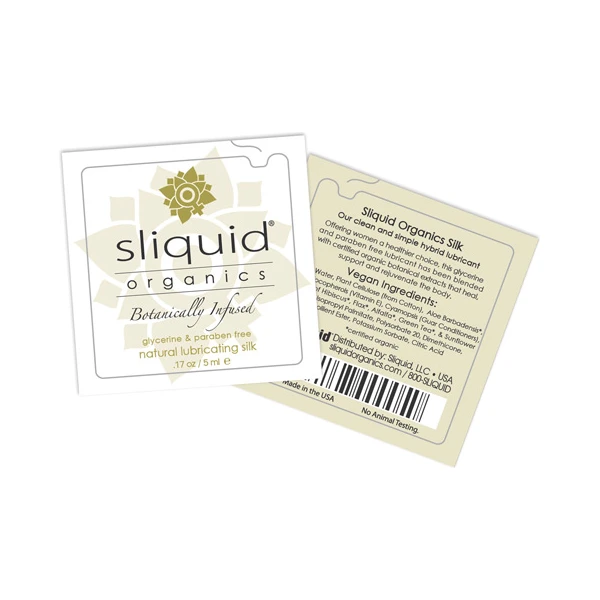 Sliquid Organics Silk Lubricant - .17 oz Pillow - Image 2