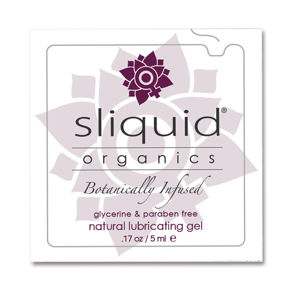 Sliquid Organics Natural Lubricating Gel - .17 oz Pillow