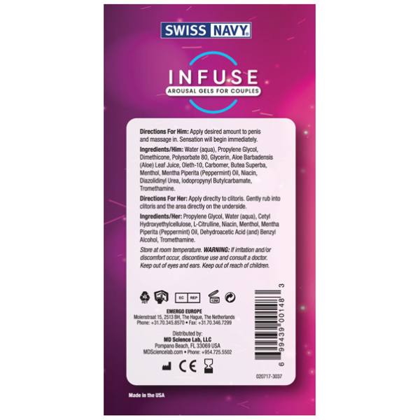 Swiss Navy Infuse Arousal Gels for Couples - Image 2