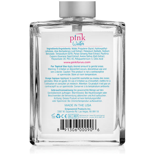 Pink Water Based Lubricant - 4 oz Bottle w-Pump - Image 2