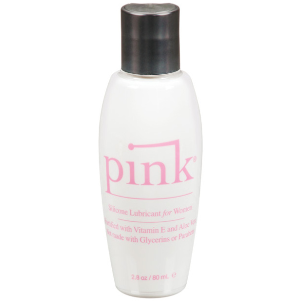 Pink Silicone Lube Flip Top Bottle