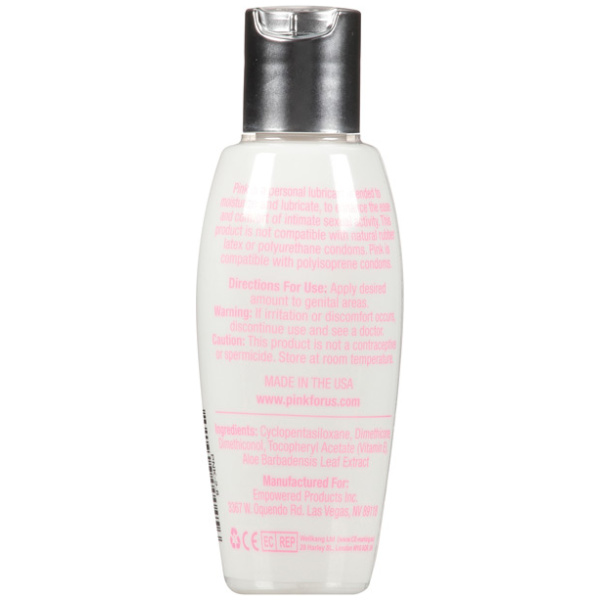 Pink Silicone Lube Flip Top Bottle - Image 2