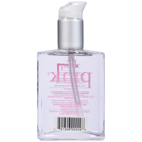 Pink Silicone Lube - 4 oz Glass Bottle - Image 2