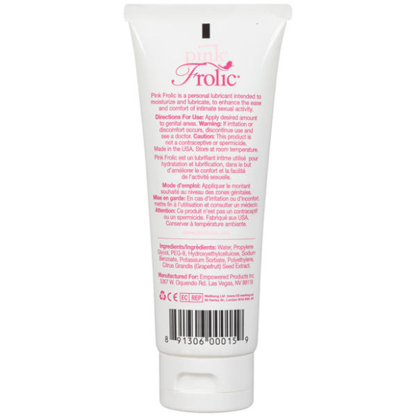 Pink Frolic Gel Lubricant - 3.3 oz Flip Top Tube - Image 2