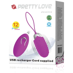 Pretty Love Jessica 12 Function Egg Vibrator - Fuchsia