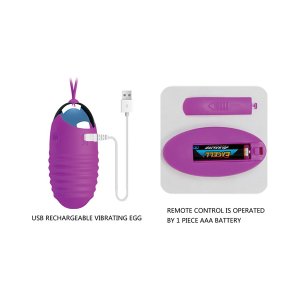 Pretty Love Jessica 12 Function Egg Vibrator - Fuchsia - Image 4