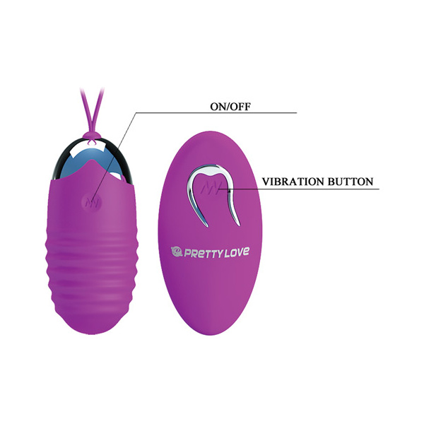 Pretty Love Jessica 12 Function Egg Vibrator - Fuchsia - Image 5