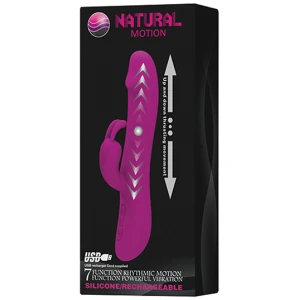 Pretty Love Natural Motion Thrusting Rabbit 7 Function - Fuchsia