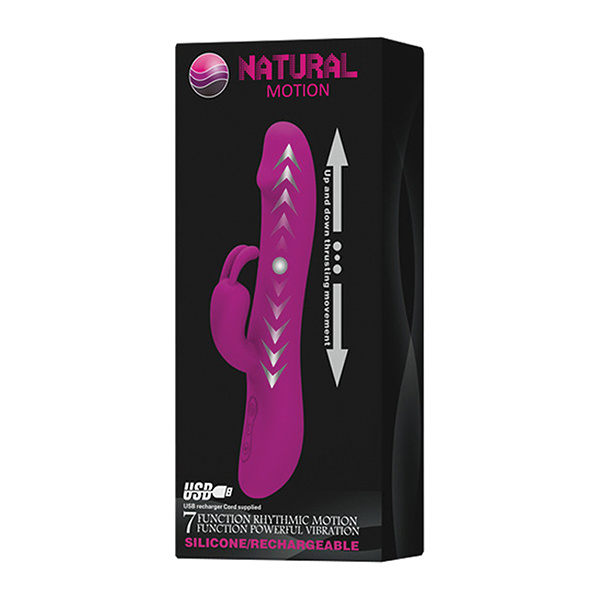 Pretty Love Natural Motion Thrusting Rabbit 7 Function - Fuchsia