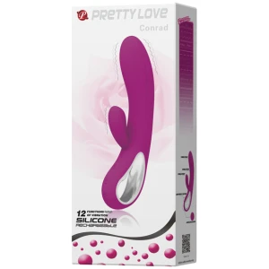Pretty Love Elmer Rabbit w-Handle 12 Function - Fuchsia