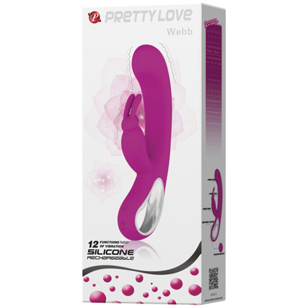 Pretty Love Webb Bunny Ears Rabbit Vibe w-Handle - Fuchsia