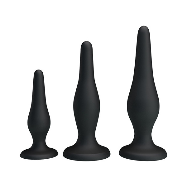 Pretty Love Beginner's Mini Anal Kit - Black Set of 3 - Image 2