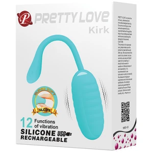 Pretty Love Kirk Liquid Silicone Remote Egg - Turquoise