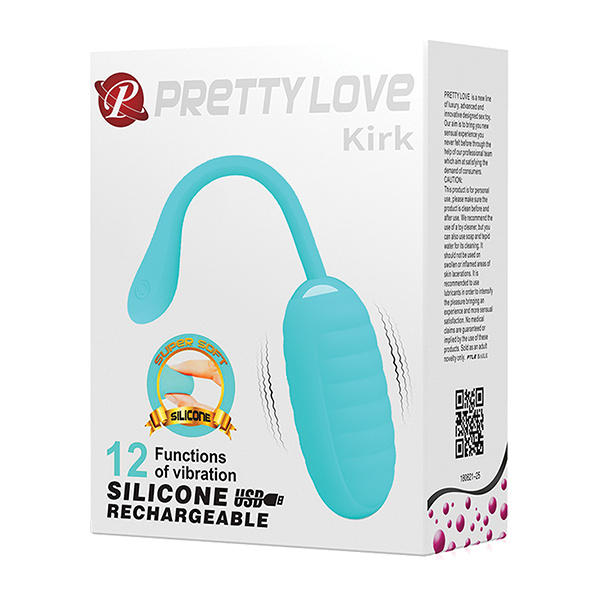 Pretty Love Kirk Liquid Silicone Remote Egg - Turquoise