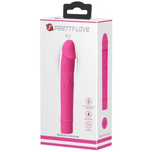 Pretty Love Vic G-Spot Vibrating Dildo - Magenta