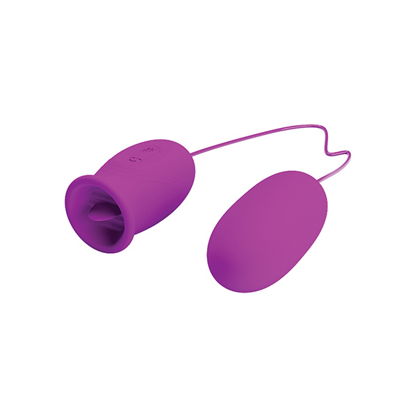 Pretty Love Daisy Silicone Licker & Vibrating Egg - Fuchsia - Image 3