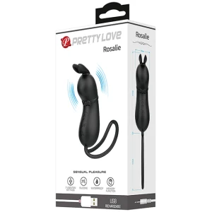 Pretty Love Rosalie Tethered Clit Stimulator - Black