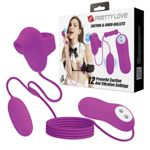 Pretty Love Suction & Vibro Bullets - Fuchsia