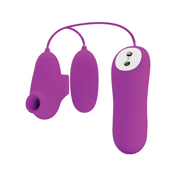 Pretty Love Suction & Vibro Bullets - Fuchsia - Image 2