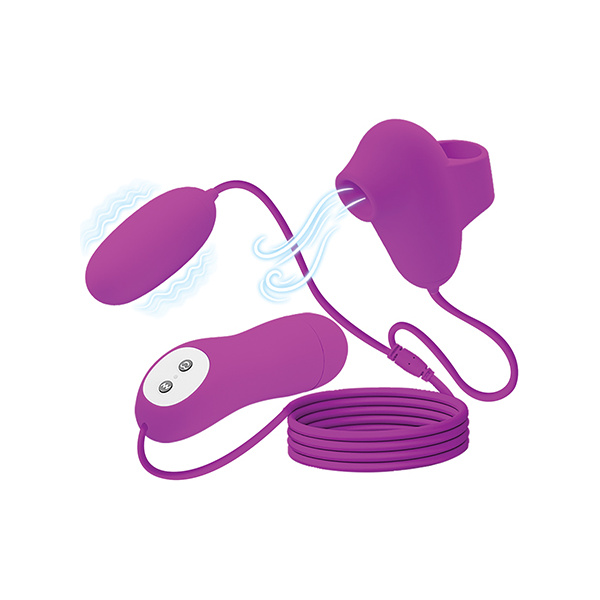 Pretty Love Suction & Vibro Bullets - Fuchsia - Image 5