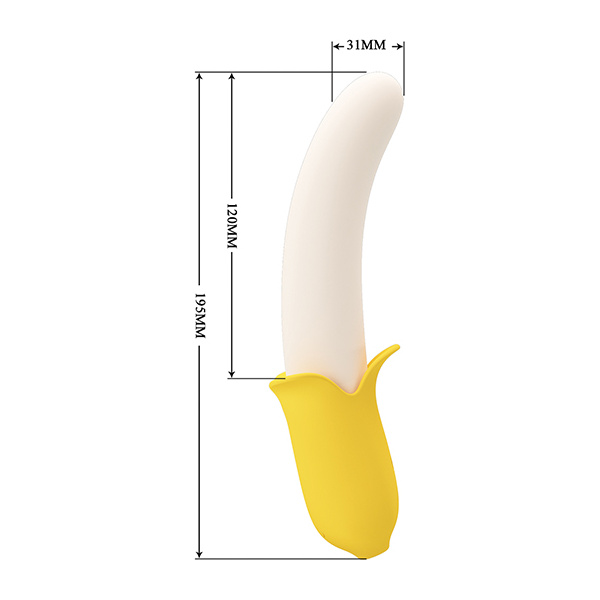 Pretty Love Banana Geek Thrusting Vibrator - Yellow - Image 5
