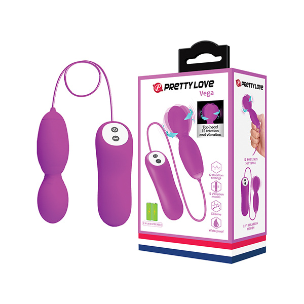 Pretty Love Vega Rotating Head Mini Wand - Fuchsia