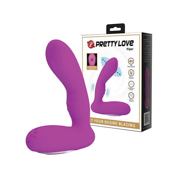 Pretty Love Piper Double Pulsation Vibe - Fuchsia