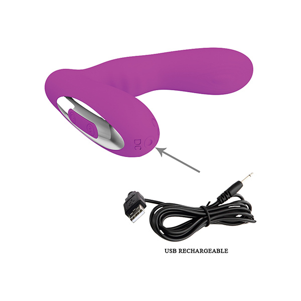 Pretty Love Piper Double Pulsation Vibe - Fuchsia - Image 5