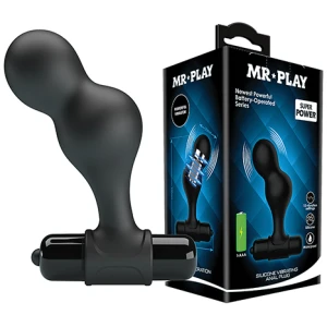 Mr. Play Silicone Anal Vibro Plug - Black