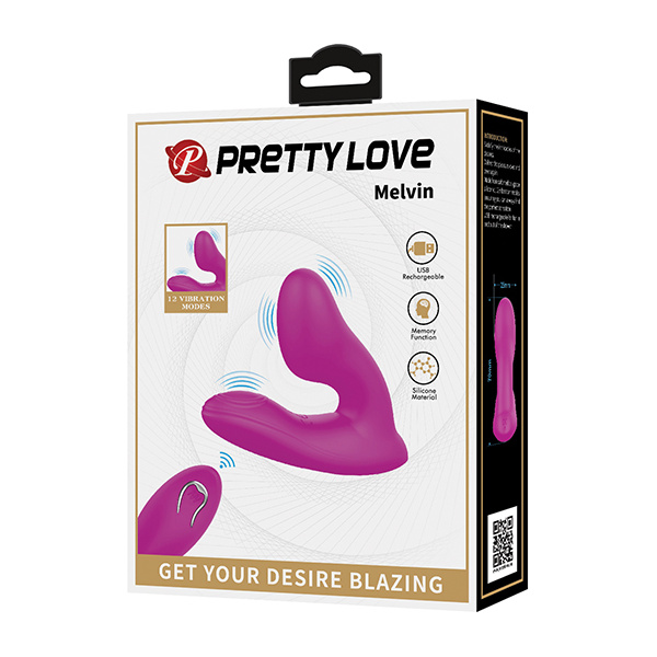 Pretty Love Melvin Dual Stimulator - Fuchsia