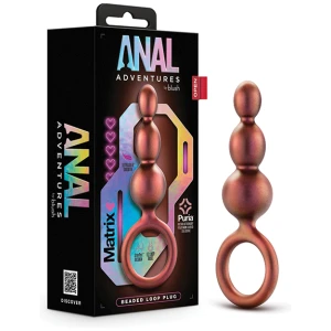 Blush Anal Adventures Matrix Beaded Loop Plug - Copper