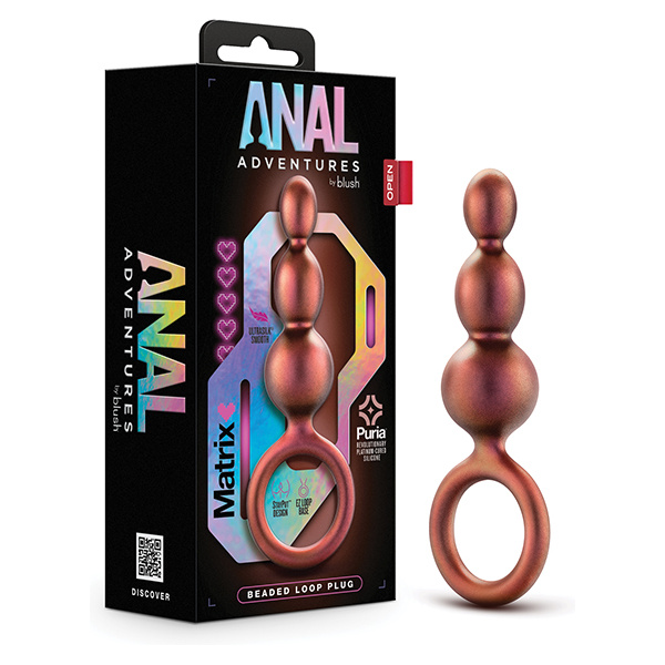 Blush Anal Adventures Matrix Beaded Loop Plug - Copper