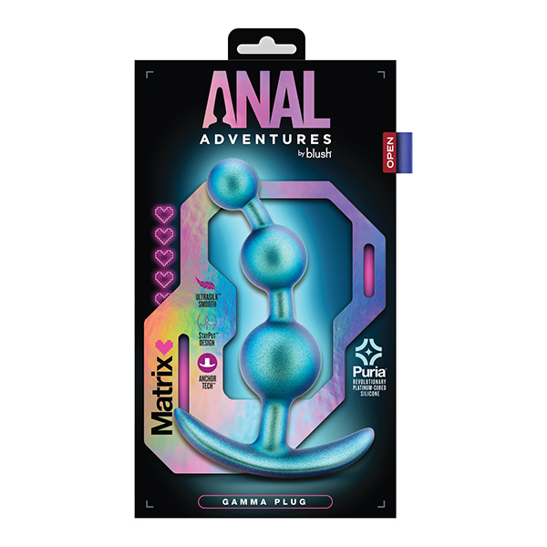 Blush Anal Adventures Matrix Gamma Plug - Teal - Image 4