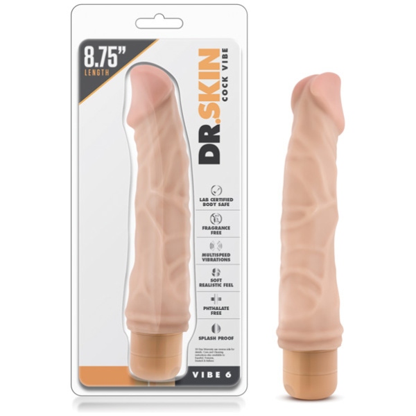 Blush Dr. Skin Vibe 9" Dong #6 - Beige