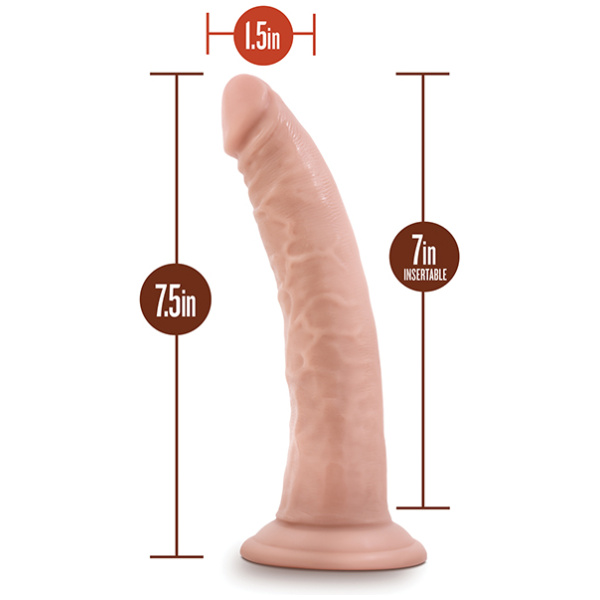 Blush Dr. Skin 7" Cock w-Suction Cup - Vanilla - Image 2