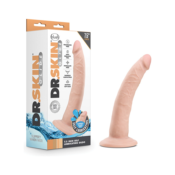 Blush Dr. Skin Glide 7.5" Self Lubricating Dildo