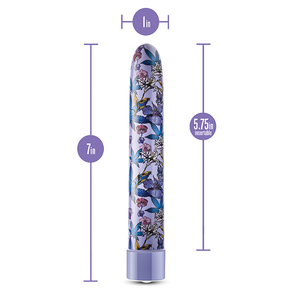 Blush Limited Addiction Floradelic 7" Rechargeable Vibe - Purple - Image 2
