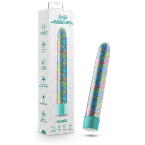 Blush Limited Addiction Utopia 7" Rechargeable Vibe - Aqua
