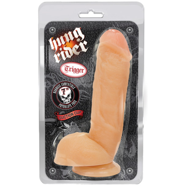 Blush Hung Rider Trigger 7" Dildo w-Suction Cup - Flesh