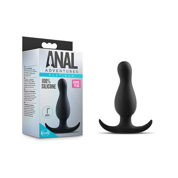 Blush Anal Adventures Curve Plug - Black