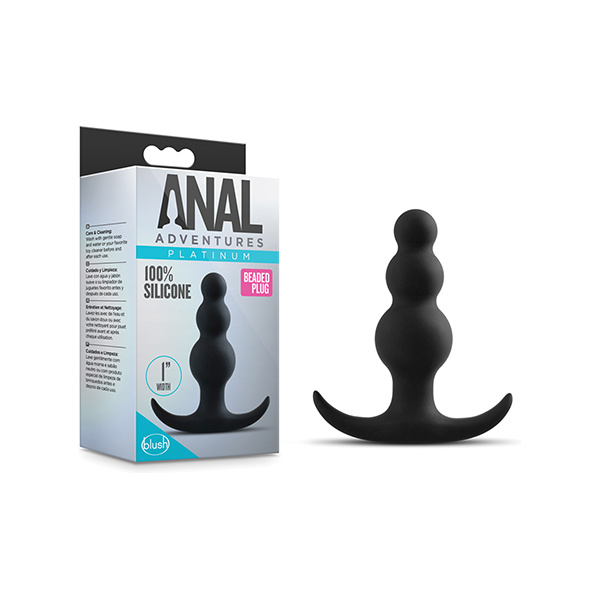 Blush Anal Adventures Beaded Plug - Black