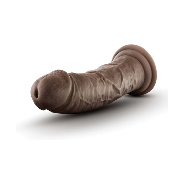 Blush Dr. Skin Plus 8" Posable Dildo - Chocolate - Image 2