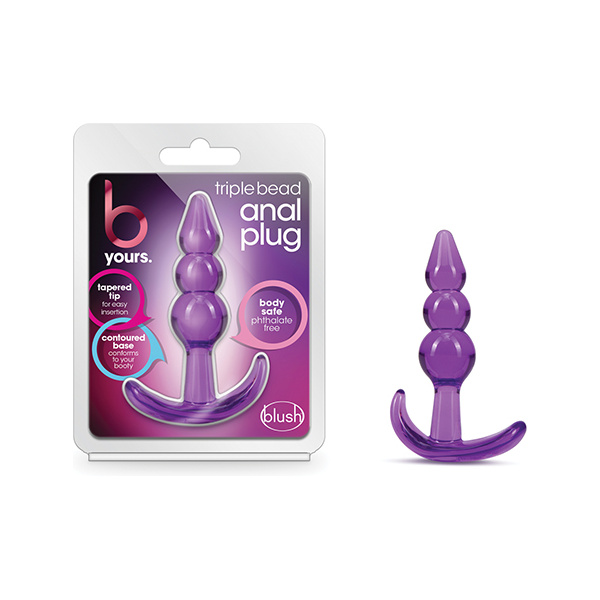 Blush B Yours Triple Bead Anal Plug - Purple