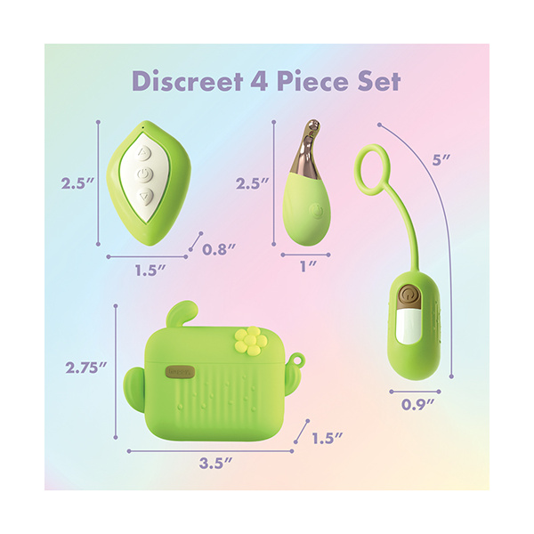 Blush Play with Me Blooming Bliss Remote Controlled Vibrating Kit - Green - Image 5