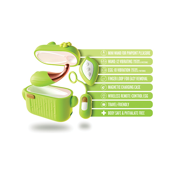 Blush Play with Me Blooming Bliss Remote Controlled Vibrating Kit - Green - Image 2