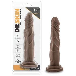 Blush Dr. Skin 7.5" Basic Realistic Cock - Chocolate